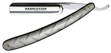 Rasiermesser Checkered Alu  RAZOLUTION Solingen -5/8 Carbonstahl made in Germany