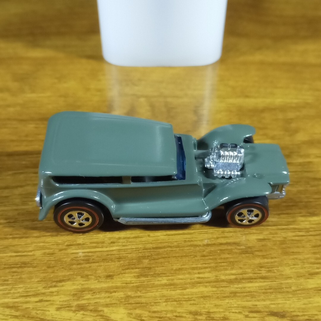 Custom Made Hot Wheels Redline The Demon Army Green Hong Kong 1969