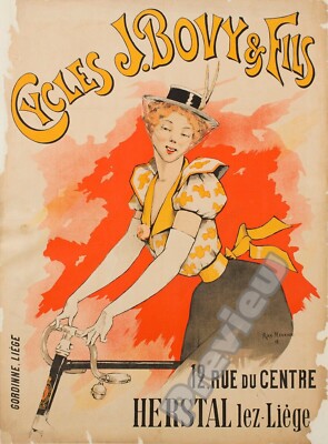 Vintage French Cycle Advert 1898 Girl Classic Print Poster Wall Art Bild A4+