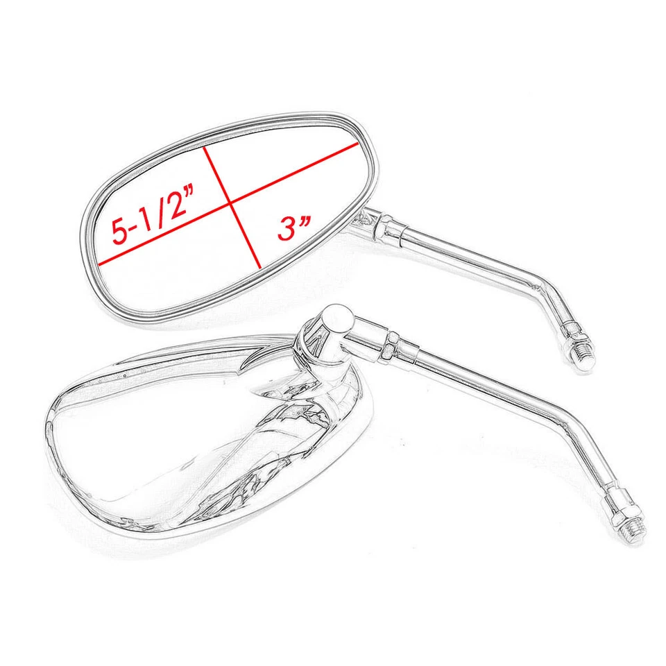 Espejos retrovisores laterales cromados cromados para motocicleta Honda Metropolitan 50 10MM Foto 3 de 4