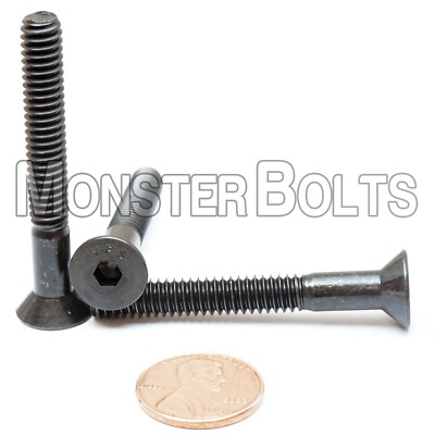 1/4-20 Flat Head Socket Caps Screws, Alloy Steel Black Oxide SAE Countersunk 82°