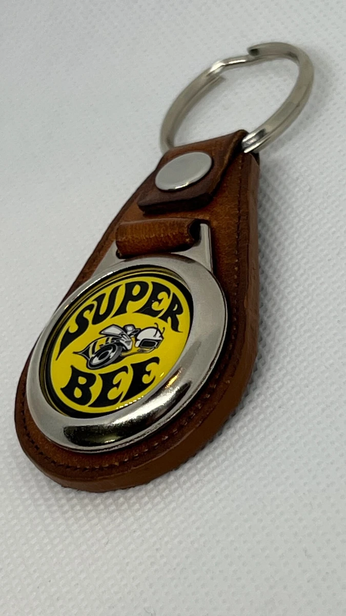 TAN High Quality 100 leather RETRO KEYCHAIN SUPER BEE eBay