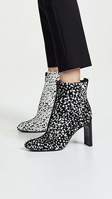 black and cheetah booties
