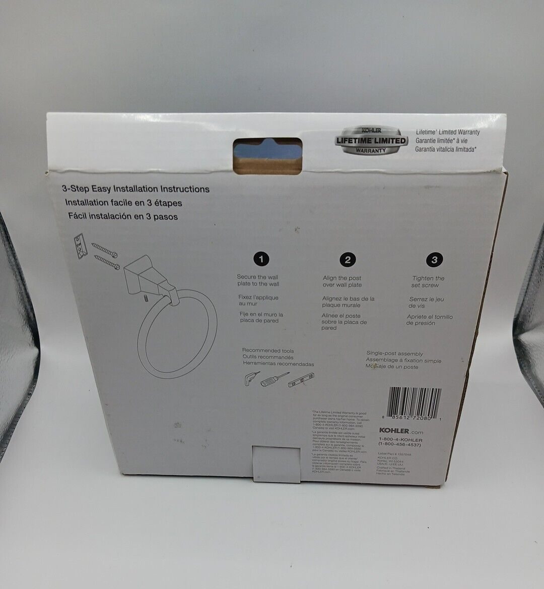KOHLER Kallan Towel Ring Brushed Nickel R22083BN NIB Bathroom eBay