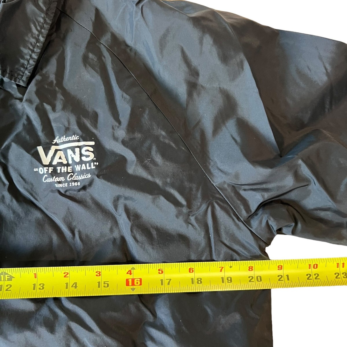 ジャケット・アウター off the wall VANS Off The Wall Button Down Windbreaker Jacket Black Sz