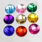 50 pcs Flatback Acrylic Rhinestone Round Gem Beads 20mm(3/4") No Hole Color