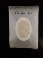 Christian Dior Pantyhose Size 4 Chevron Alabaster 4300 Ultra Sheer Leg Control