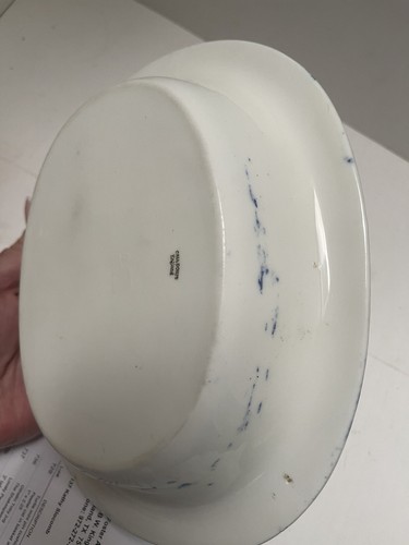 Flow Blue Oval Serving Dish Chatiot Pattern Cauldon Pottery England - Picture 6 of 11