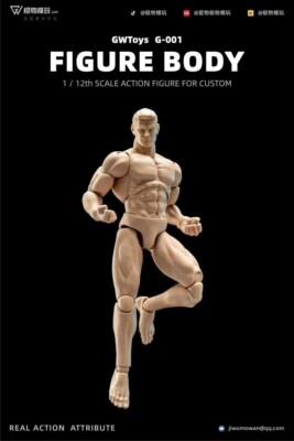 GWToys G001 1/12 Super Flexible Muscular Male Body w/Head 6'' Action Figure Doll