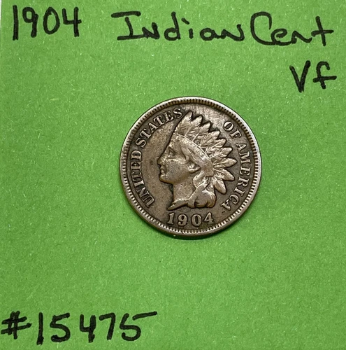 1904-P Indian Head Cent / Penny VF Very Fine See Pictures