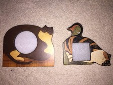 WARREN KIMBLE FAT CAT CLAIRE & The Calico DUCK PICTURE Fetco FRAMES 4 3/4 X 5.5