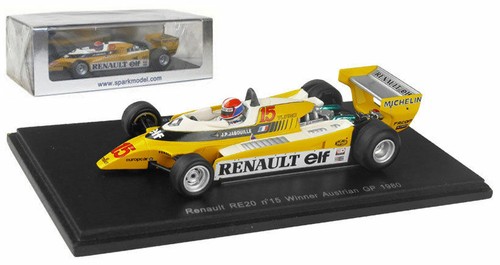 1980 Renault RE20 #15 J.P. Jabouille Winner Austrian GP [1:43 SPARK S1759]Sealed - Foto 1 di 4