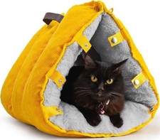 Cozy Cat Cave Bed for Cats  Portable 3-in-1 Nest Design