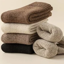  6Pack Men Merino Wool Crew Warm Heavy Fuzzy Thick Thermal Boot Work Winter Sock