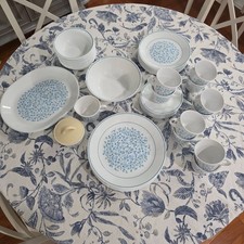 Vintage Corning Corelle Blue Heather Dinner S...