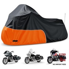 Motorcycle Cover Fits for Harley Davidson Road King Road 107"-Side Box Orange