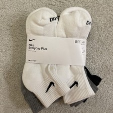 Nike Everyday Plus Cushioned Ankle Socks 6-Pair M White/Gray/Black