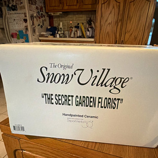 Department 56 Snow Village Secret Garden Florist Ceramic House Hand Painted