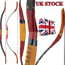 Traditional Handmade Horsebow 15-50lb-Wooden Longbow Recurve Bow Hunting Archery