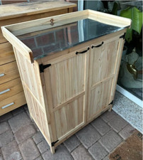 Wooden Garden Storage Shed Utility Tools Box Potting Workstation Table Cupboard