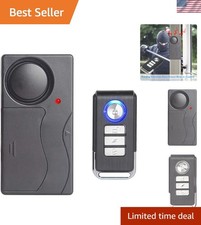 Compact Wireless Vibration Anti-Theft Alarm with Remote Control - 110dB Alert