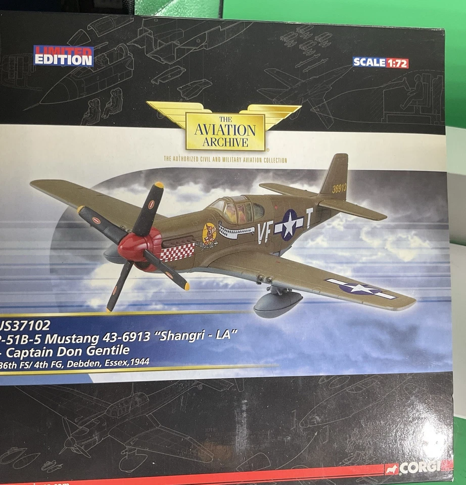 Corgi Limited Edition US-51B-5 Mustang “Shanghai-LA” Don Gentile with box - Image 3 of 3