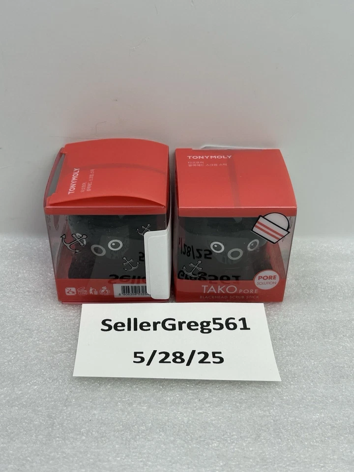 Black TONYMOLY Tako Pore Blackhead Scrub Stick Exfoliates Pores Exp 03/27 2PK - Image 2 of 4