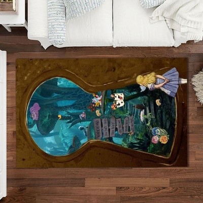 Mad Hatter Rug, Alice In Wonderland Inspired Floor Mat, Kids Room Home Decor