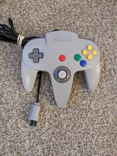 Official Nintendo 64 GRAY Controller Authentic OEM N64 Tight Stick NUS-005