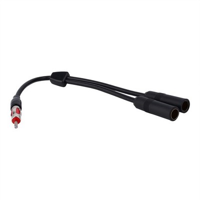 Car Auto Radio Antenna Stereo 2Female-1Male Splitter Extension Cable Wire