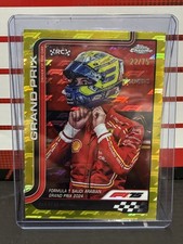 2025 Topps Chrome F1 Oliver Bearman Grand Prix Driver Of The Day /75 Yellow #123
