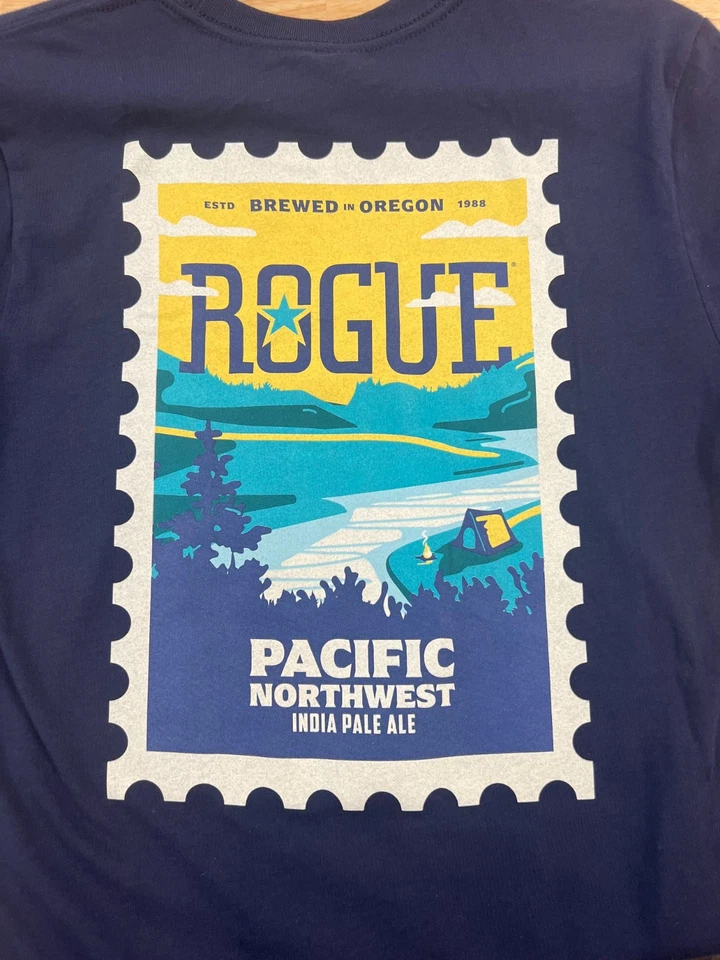 Rare Brand New Rogue Brewing Pacific Northwest IPA T-shirt - Image 3 of 3
