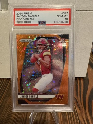 2024 Prizm Jayden Daniels Orange Disco #347 RC PSA 10 🔥