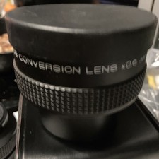 Wide Conversion Lens x0.6 Black Camera Lens Japan w Cover Case Great CONDITION