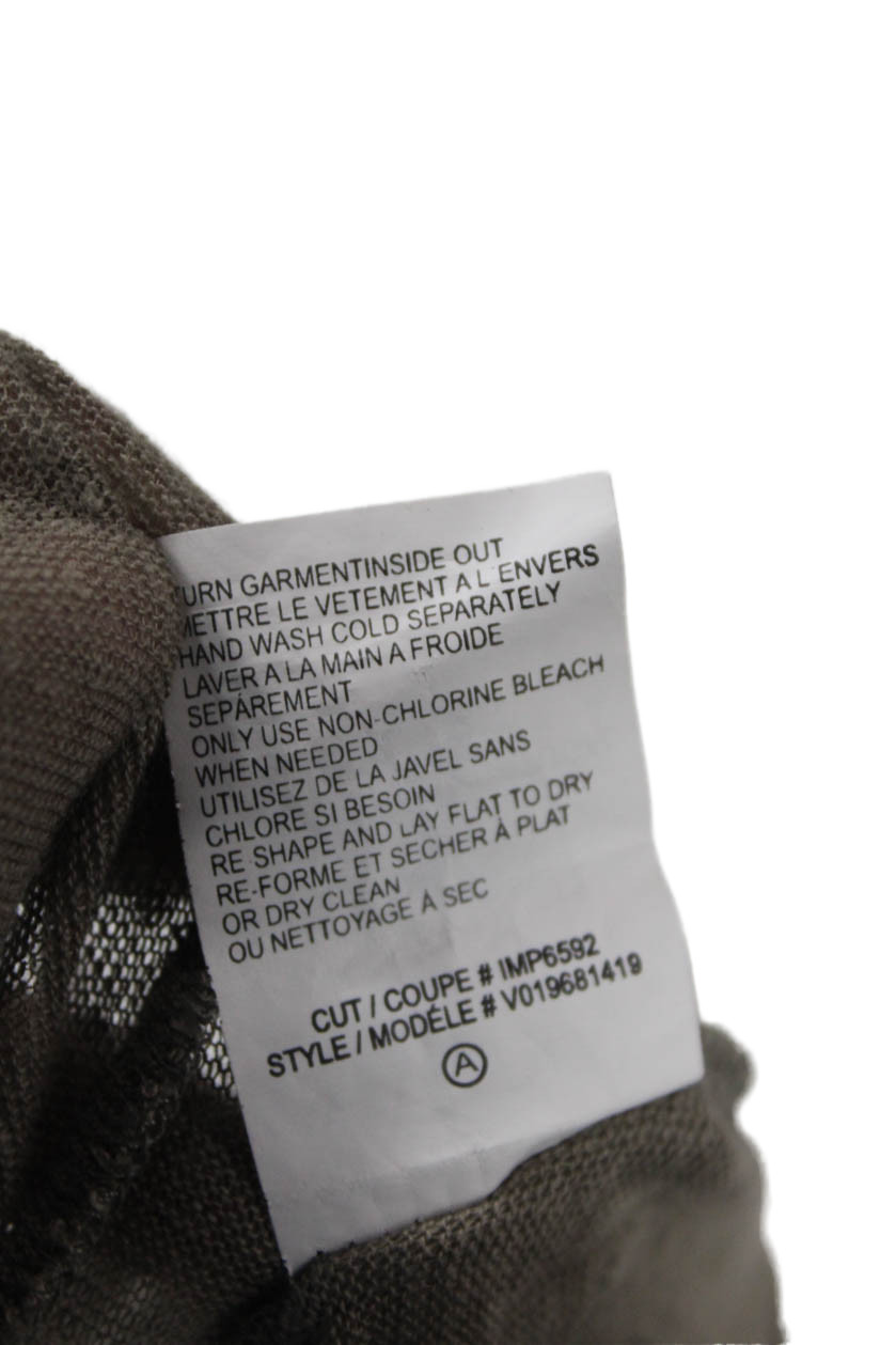 Vince Womens Basic Linen Button-Up Round Neck Lon… - image 6