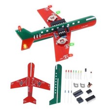ICSTATION DIY Airplane Soldering Practice Kit, 3 Color LED Flashing Light
