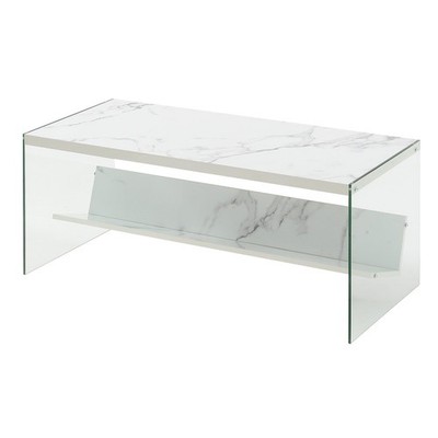 SoHo Glass Coffee Table with Shelf