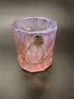Fenton #8927 Pink Iridescent Tea Light 2-5/8"  Iris Votive Candle Holder PNK B13