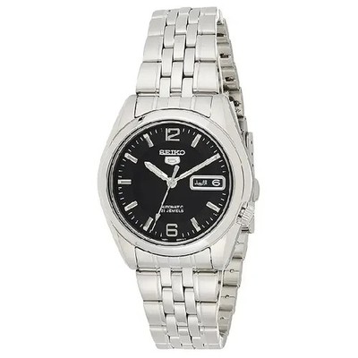 Seiko 5 SNK393K1 21 Jewels Black  Dial Stainless Steel New Full Set Men's Watch