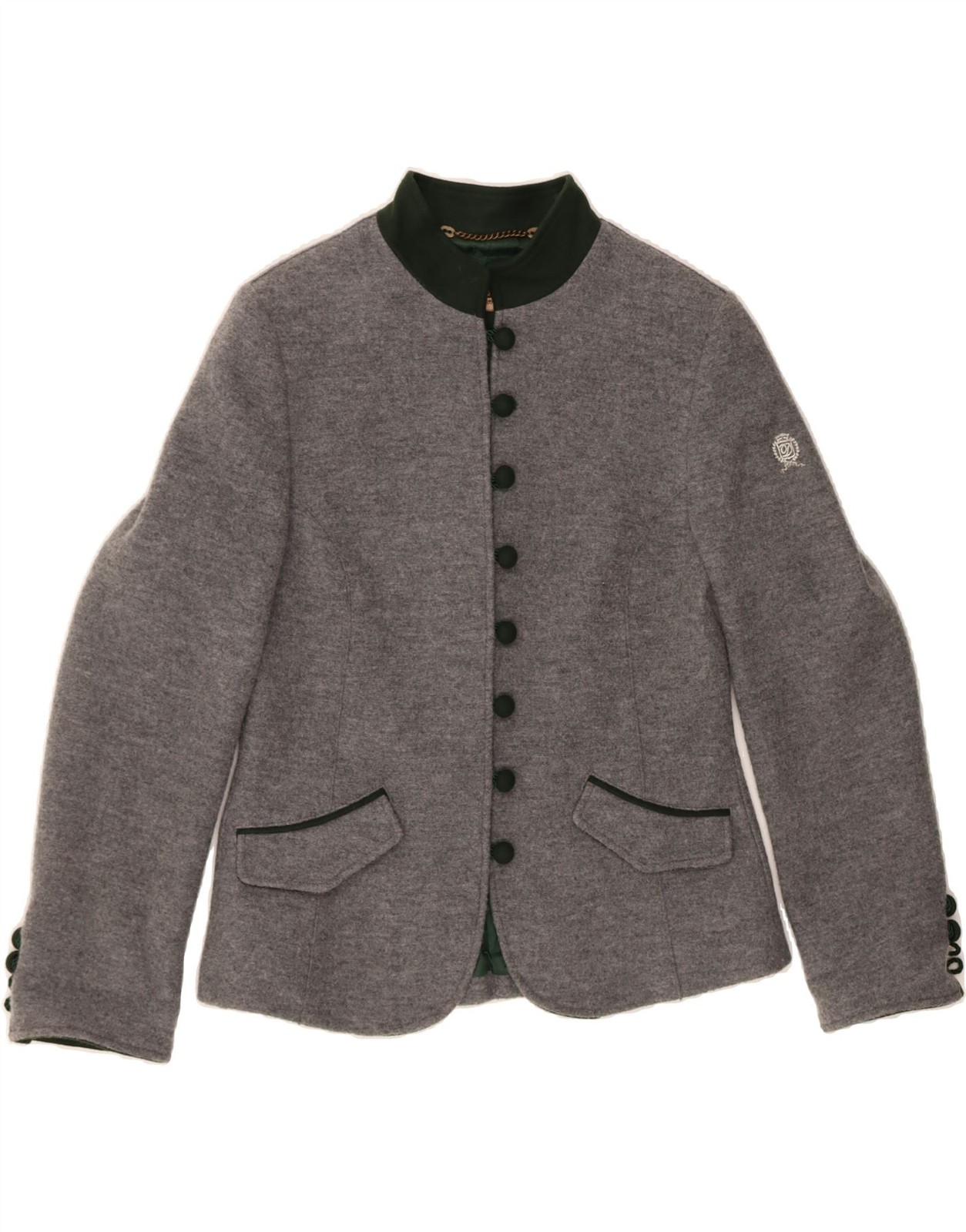 Chaqueta Blazer Mujer DOLOMITEN IT 44 Gris Medio Lana Virgen AR08