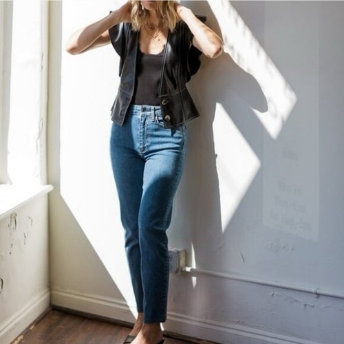 Rag & Bone Nina High Rise Ankle Cigarette Jean Raw Hem Cropped Slim Leg 23 NWT - Picture 16 of 16