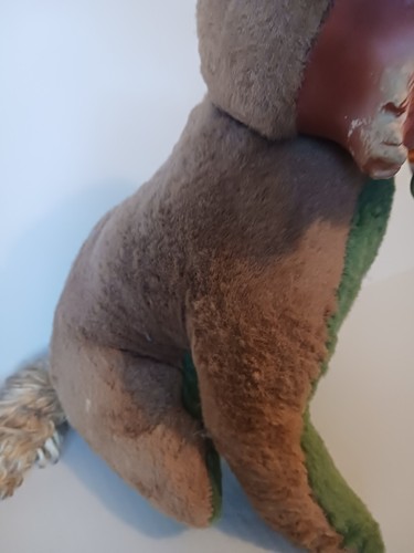 Vintage 1950s Big Bad Wolf Rushton Style Rubber Face Plush Stuffed Animal - Picture 20 of 21