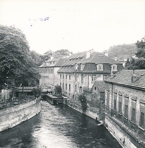 Détails Sur Prague C 1960 Moulin à Eau Sur La Rivière Vltava République Tchèque Div 6392