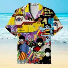 The Beatles Yellow Submarine Unisex Hawaiian Shirt Full Size S-5XL, Summer Tee