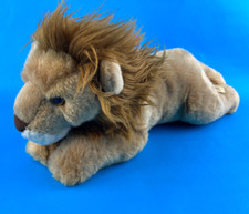 Big Miyoni Aurora Male Lion Laying Down Plush Realistic Stuffed 17" Classroom