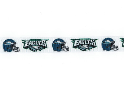 PHILADELPHIA EAGLES  7/8'' GROSGRAIN RIBBON 1,3,5,10 YARDS FOOTBALL SHIP FROM USA