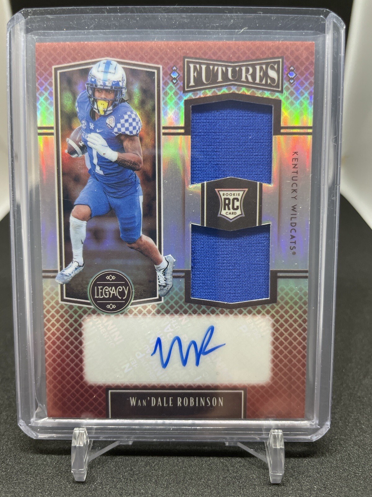 Wan'Dale Robinson Panini Legacy Futures Dual Patch Autograph #FDWR Ruby