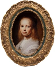 Small Antique 2.5 X 3.5 Oval Picture Frame, Mini Vintage Ornate Photo Frame