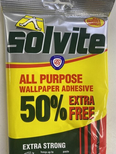 Solvite All Purpose Wallpaper Paste Extra Strong Adhesive Easy Mix 4.5 7.5 rolls - Picture 24 of 46