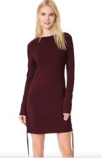 New Authentic Alexander McQueen Woman Lace-up Stretch Bondage Bodycon Dress 12UK